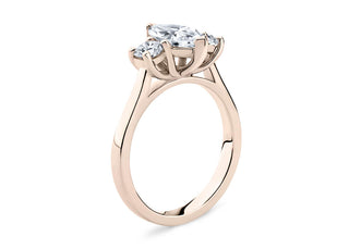 3.50 Ct Marquise Shape Moissanite Three Stone Ring in White Gold