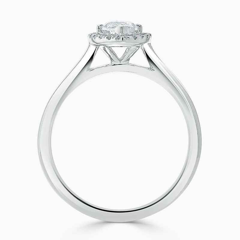 1.50 Carat Marquise Cut Halo Moissanite Ring in Rose Gold