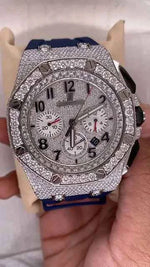 Load image into Gallery viewer, Front View of Men's Moissanite Watches for Sale
