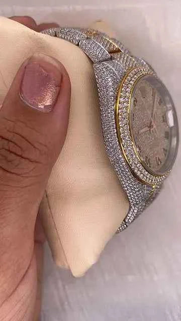 Side View of Moissanite Diamond Watch