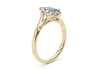 1.5 Carat Moissanite Marquise Cut Split Shank Ring in White Gold