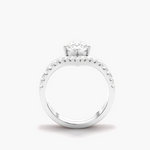 Load image into Gallery viewer, 1.20 Ct Pear Cut Curved Moissanite Bridal Set in White Gold
