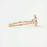 Load image into Gallery viewer, 2 Carat Pear Cut Three Stone Bezel Set Moissanite Ring in Rose Gold
