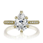 Load image into Gallery viewer, 2 Carat Pear Shaped Moissanite Engagement Ring in White Gold

