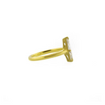 Load image into Gallery viewer, 1.5 Carat Portrait Cut Solitaire Moissanite Ring in Yellow Gold
