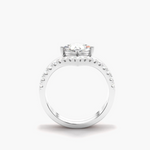 Load image into Gallery viewer, 1.20 Carat Princess Shape Curved Moissanite Bridal Set Ring in Yellow Gold
