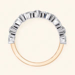 Load image into Gallery viewer, Back View Of Marquise And Round Wedding Band

