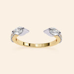 Load image into Gallery viewer, Front View Of Toi Et Moi Wedding Band
