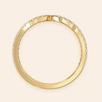 Load image into Gallery viewer, Back  View Of Round Cut Curved Wedding Band
