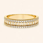 Load image into Gallery viewer, Front View Of Baguette Cut Wedding Band
