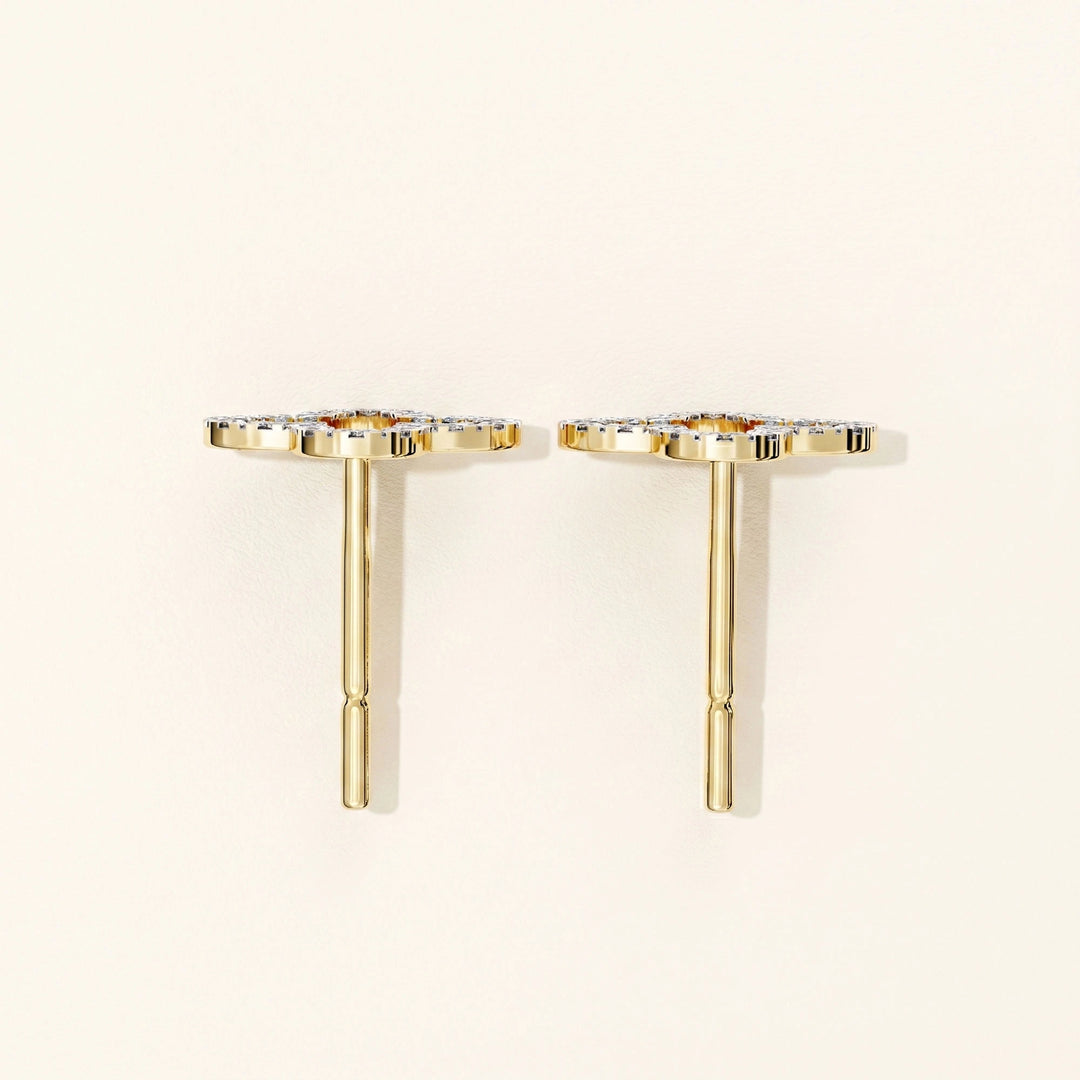 Clover Solid Stud Earrings