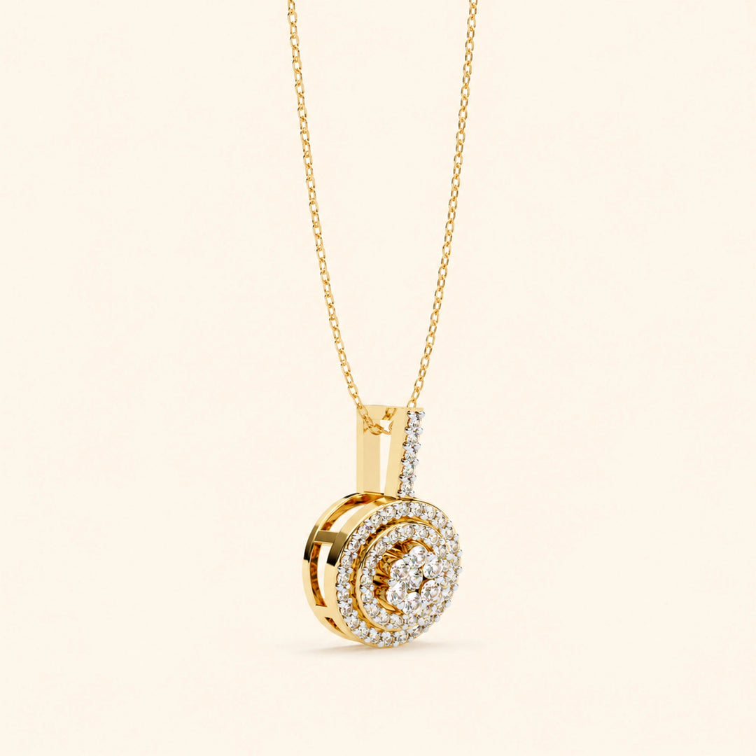 Triple Halo Cluster Pendant