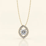Load image into Gallery viewer, Round Marquise Cut Halo Pendant
