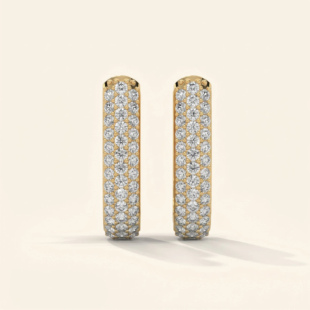 Round Huggie Hoop Earrings