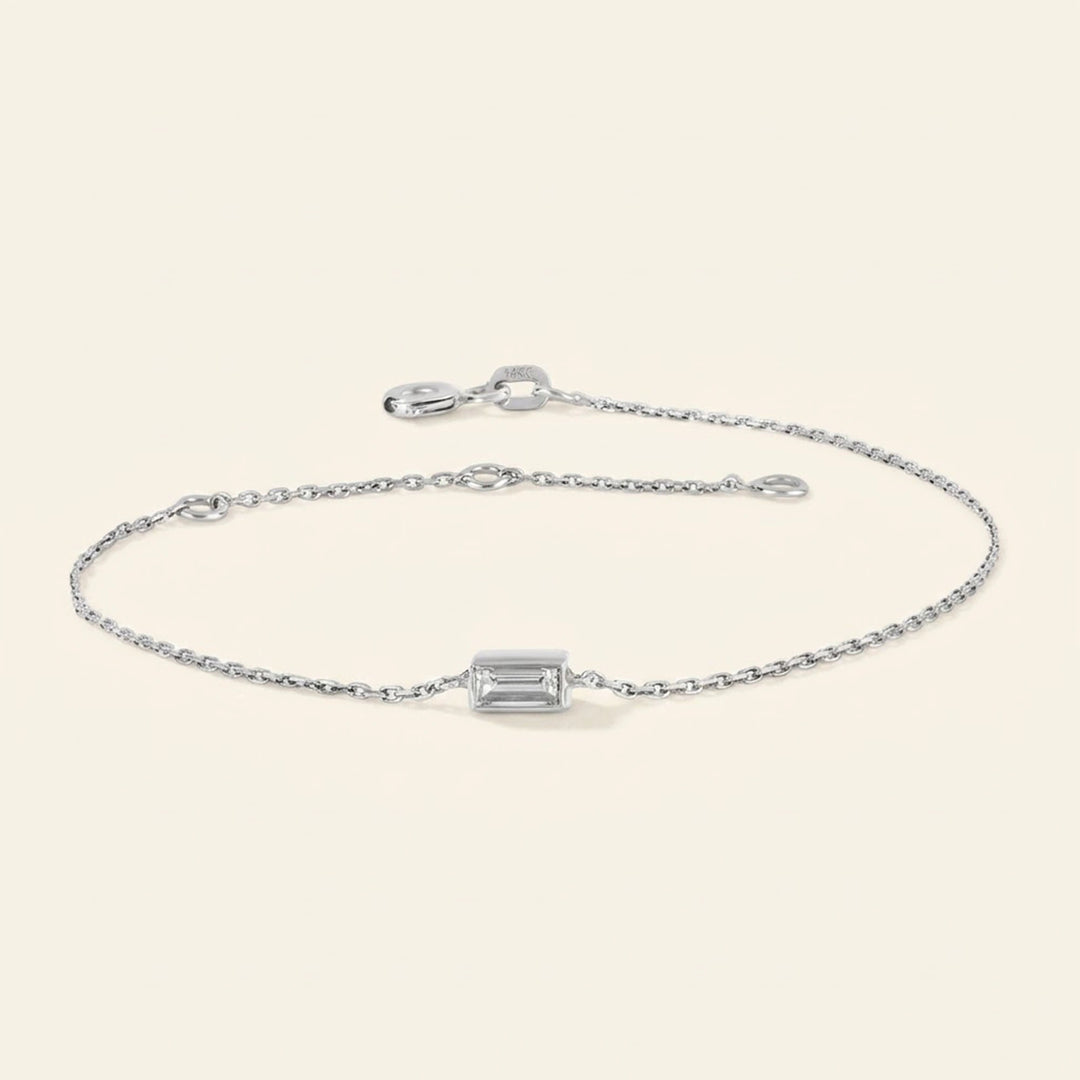 Baguette Cut Solitaire Bracelet