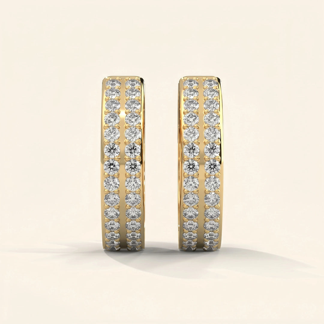 Double Row Hoop Earrings