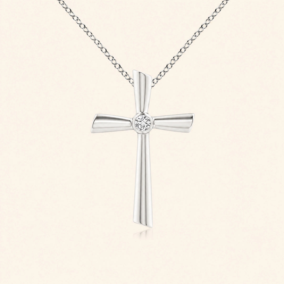 Round Shape Cross Pendent