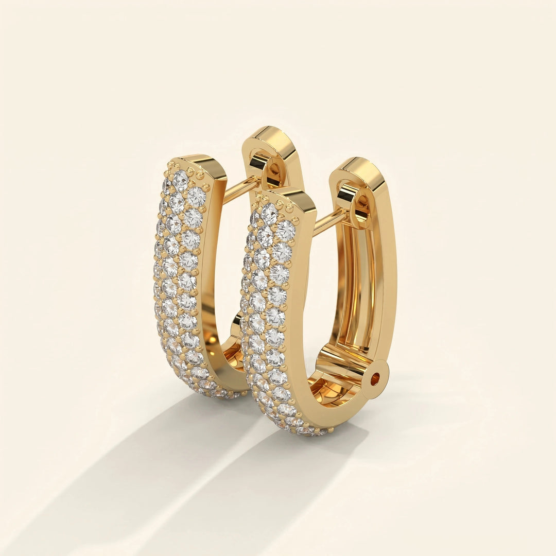 Round Huggie Hoop Earrings