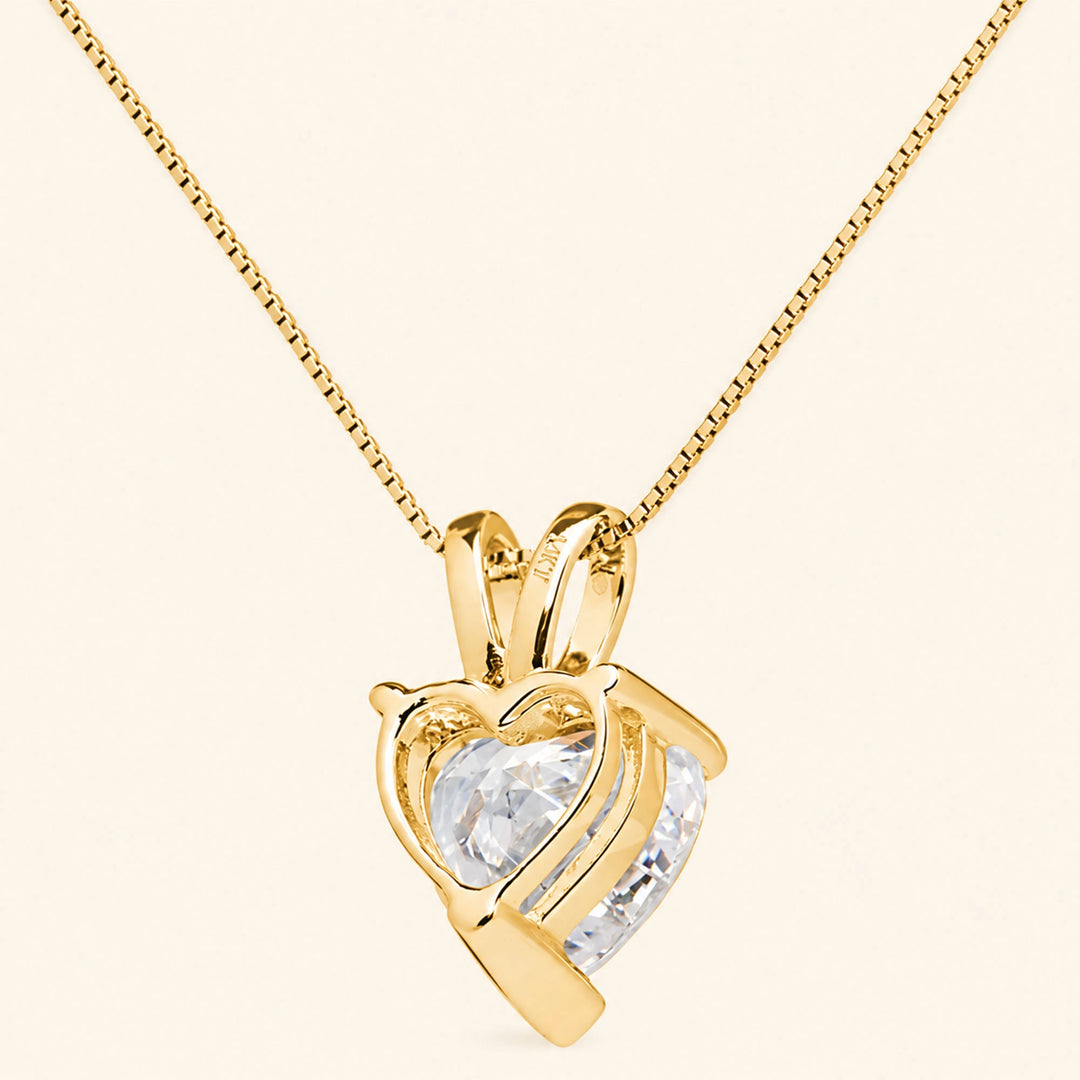 Heart Shaped Solitaire Necklace