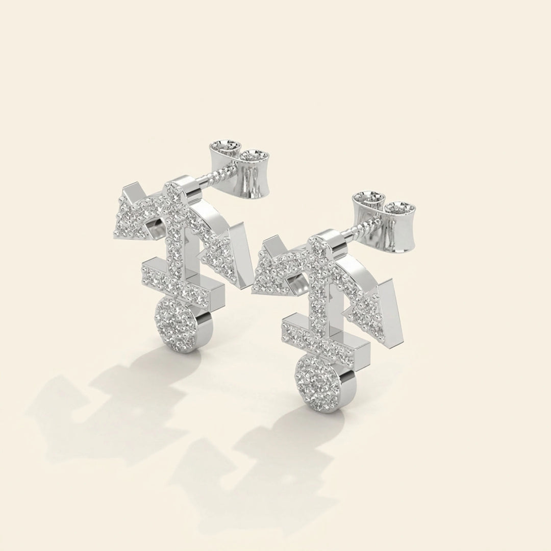Boucles d'oreilles clous Ancre