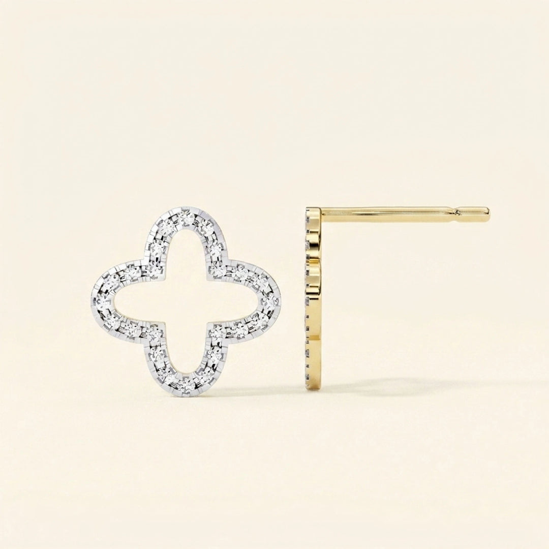 Clover Solid Stud Earrings