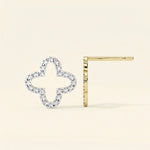 Load image into Gallery viewer, Clover Solid Stud Earrings
