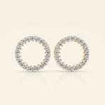 Load image into Gallery viewer, Boucles d'oreilles clous halo rond ouvert
