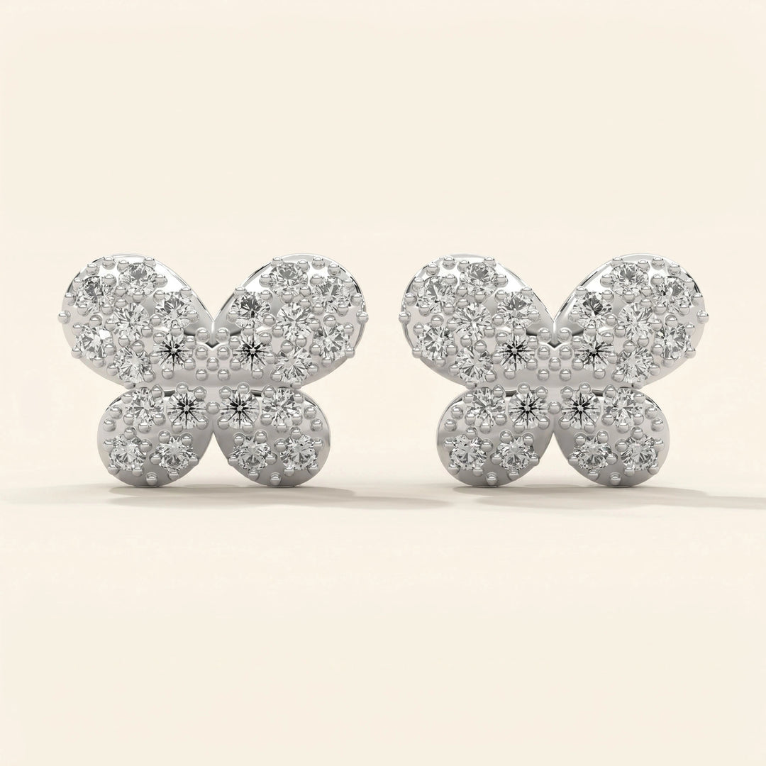 Boucles d'oreilles clous papillon