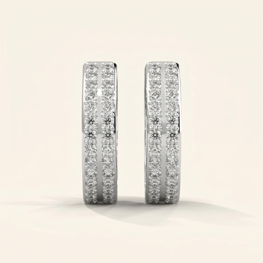 Double Row Hoop Earrings