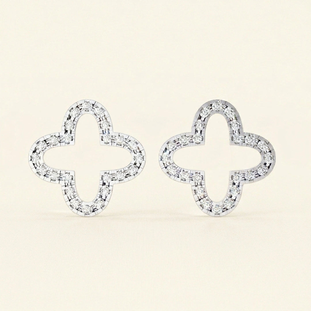 Clover Solid Stud Earrings