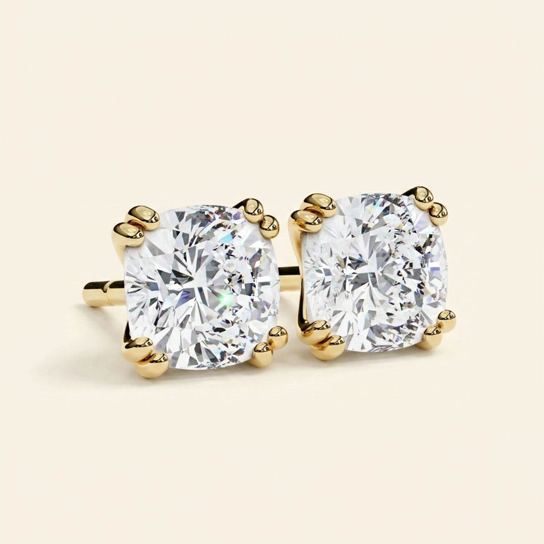 Cushion Cut Stud Earrings