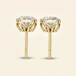 Load image into Gallery viewer, Round Stud Earrings With Double Prong Settings
