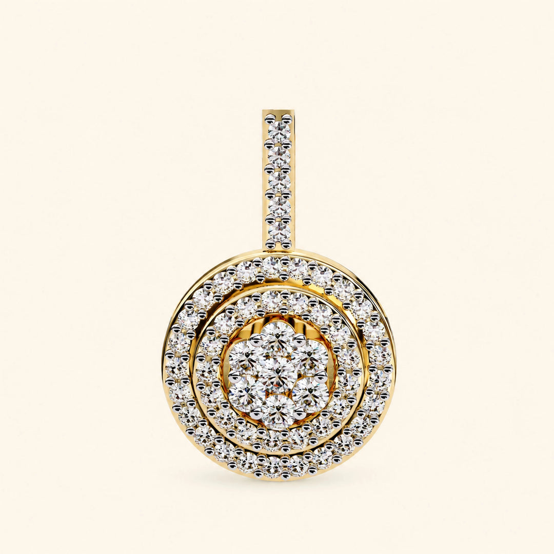 Triple Halo Cluster Pendant