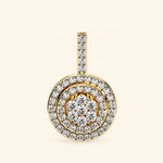 Load image into Gallery viewer, Triple Halo Cluster Pendant
