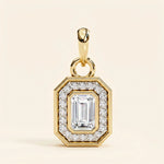 Load image into Gallery viewer, Emerald Cut Halo Necklace
