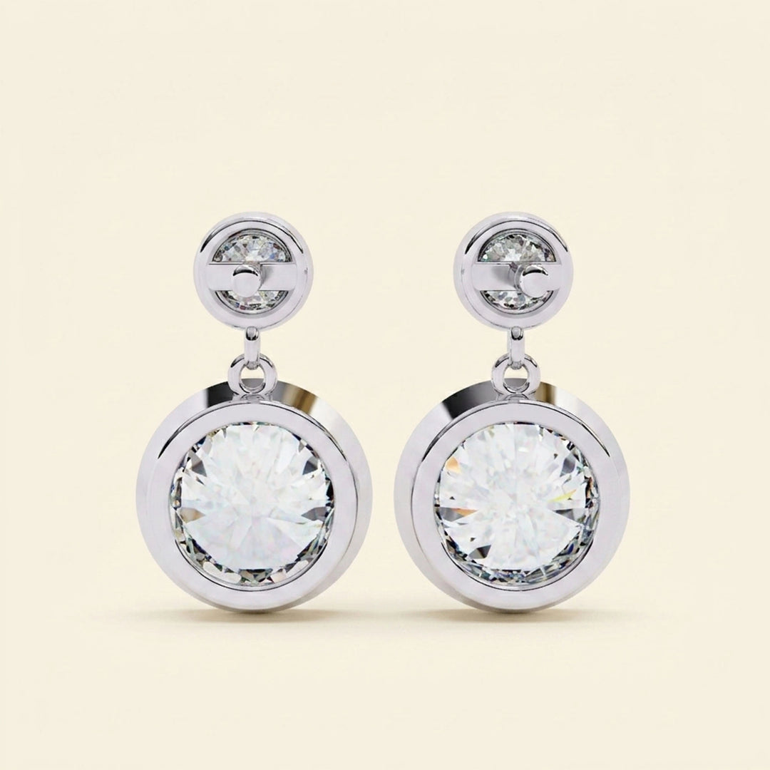 Moissanite Drop Earrings