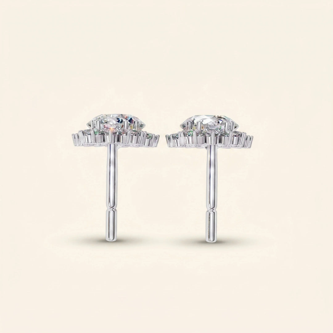 Floral Cluster Drop Earrings