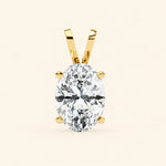 Load image into Gallery viewer, Oval Solitaire Pendant Double Bail
