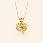 Load image into Gallery viewer, Heart Cut Clover Pendant
