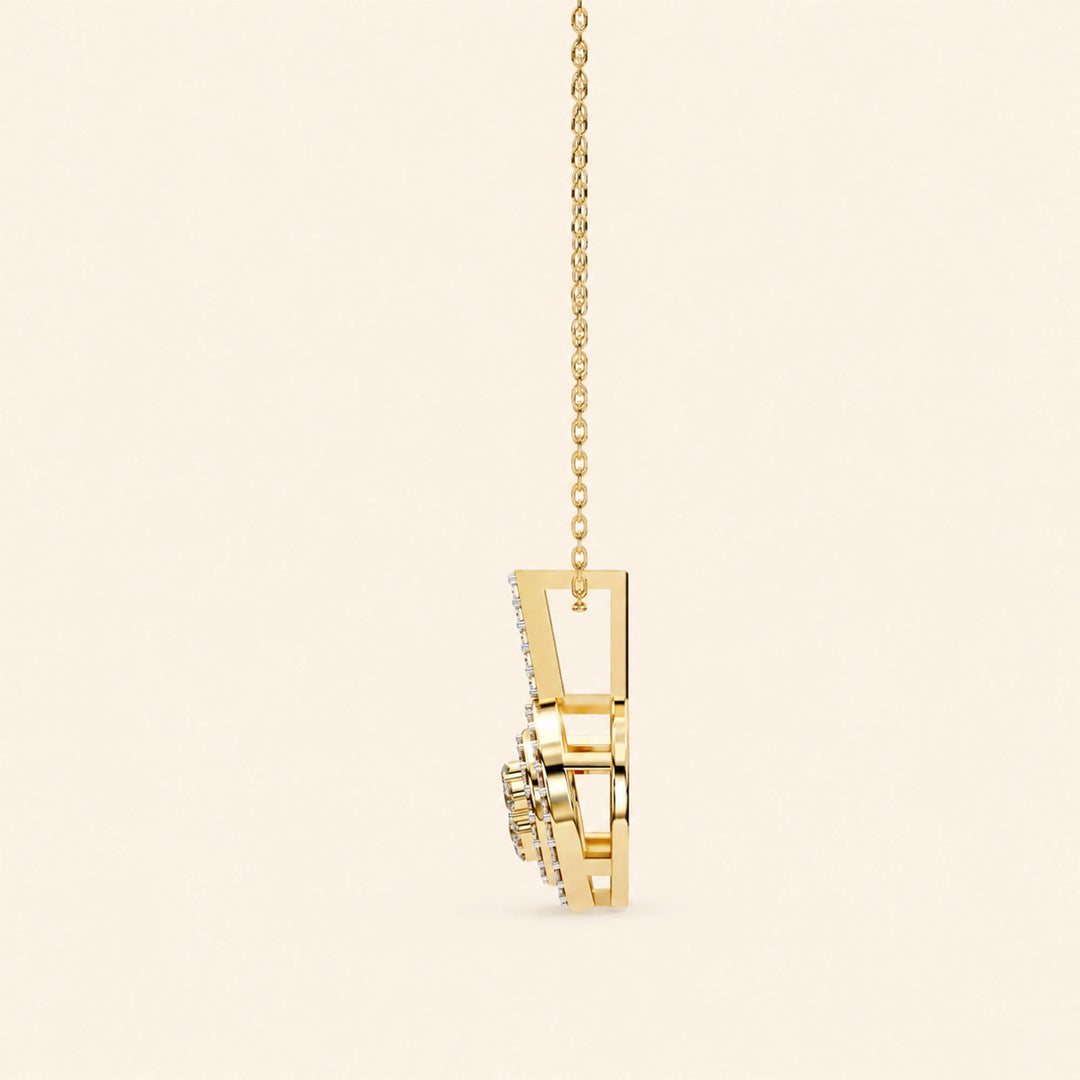 Triple Halo Cluster Pendant