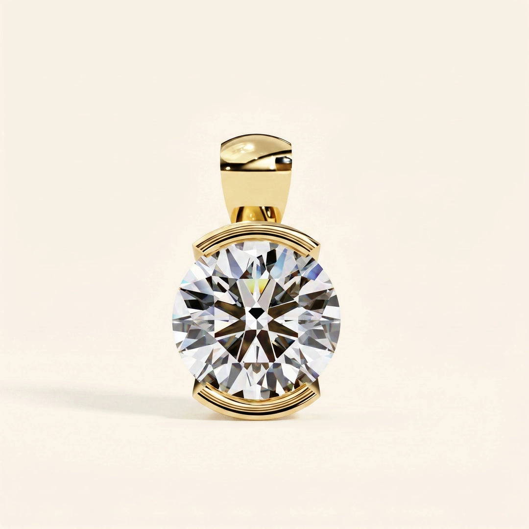 Round Bezel Set Pendant