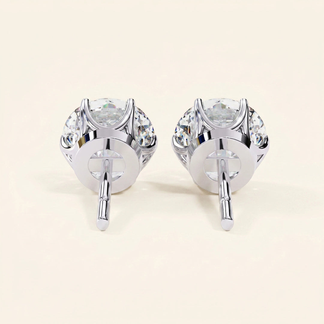 Six Prong Stud Earrings