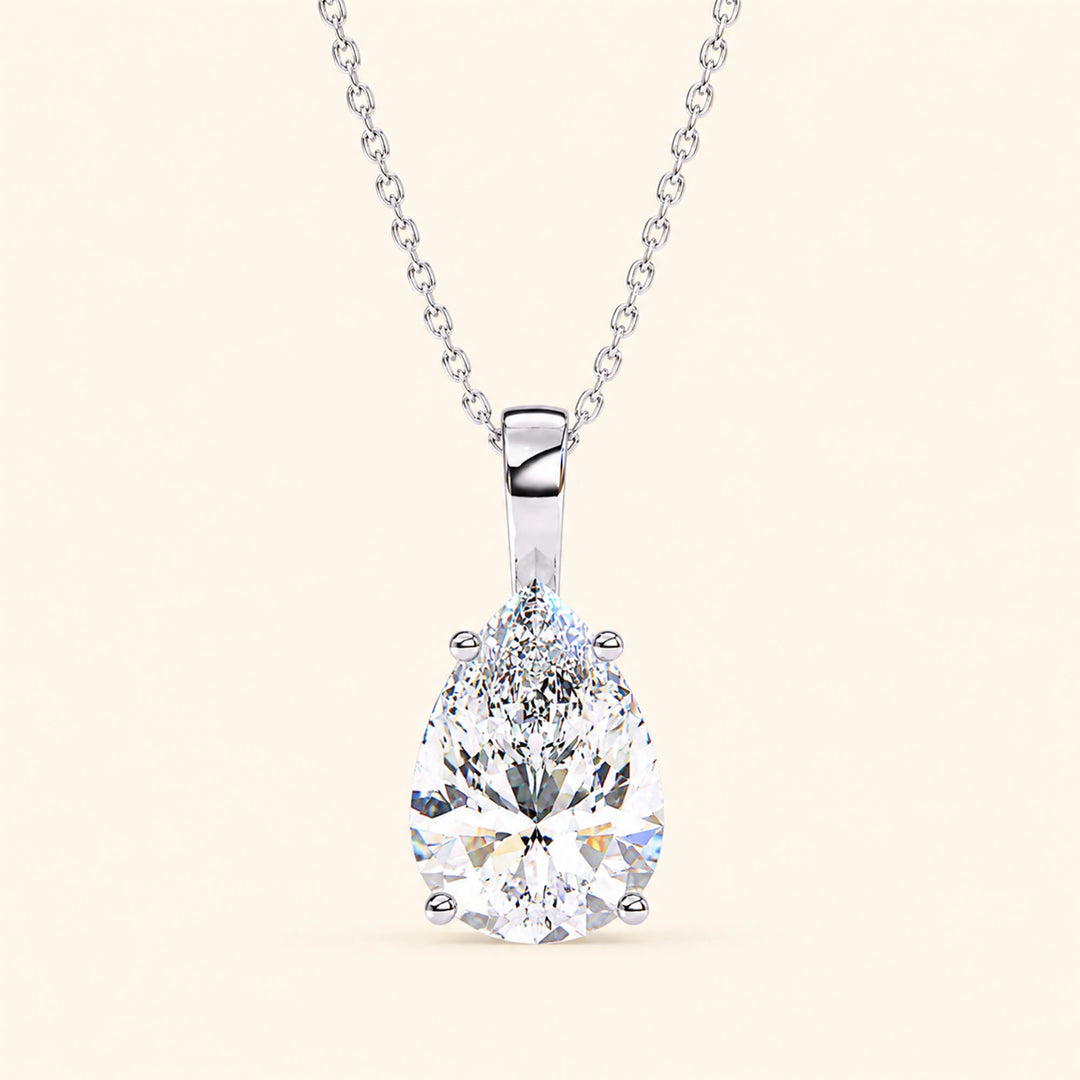 Pear Shaped Solitaire Necklace