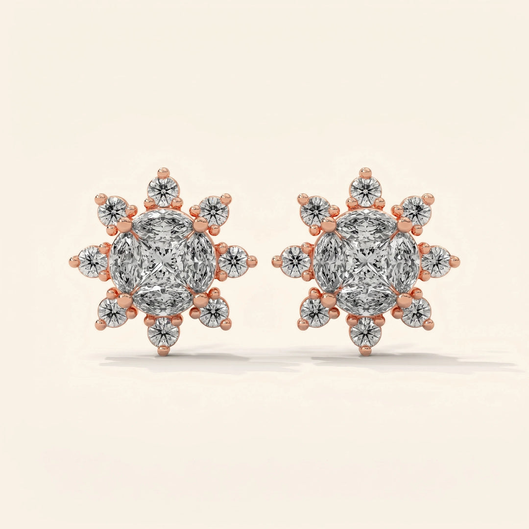 Sunburst Stud Earrings