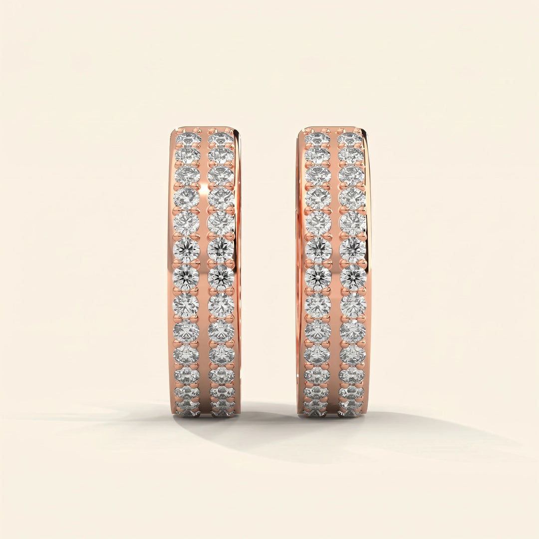 Double Row Hoop Earrings