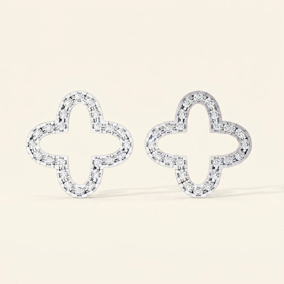Clover Solid Stud Earrings