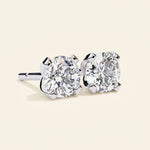 Load image into Gallery viewer, Boucles d'oreilles clous rondes serties
