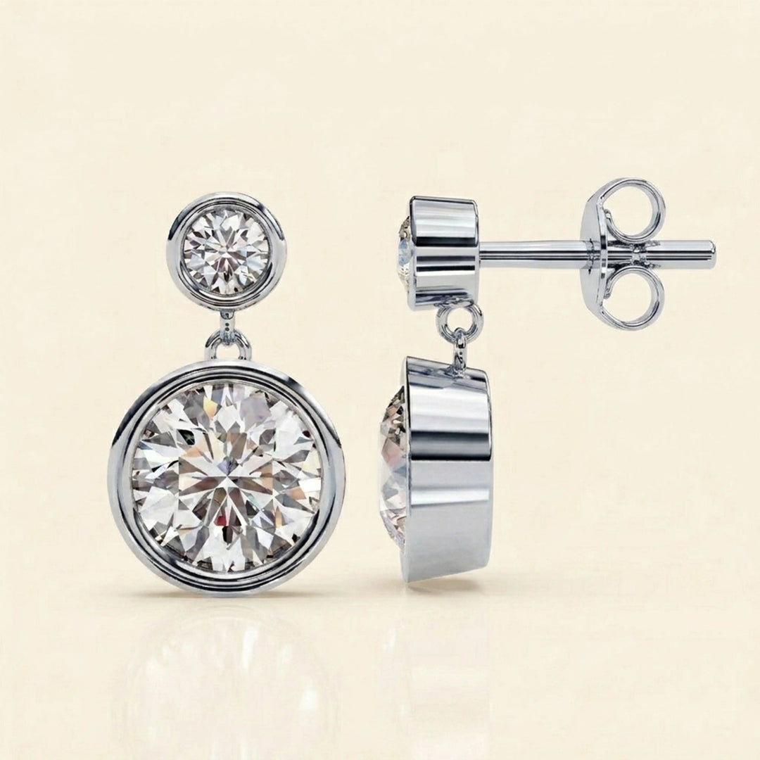 Moissanite Drop Earrings