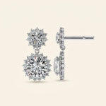 Load image into Gallery viewer, Floral Cluster Drop Earrings
