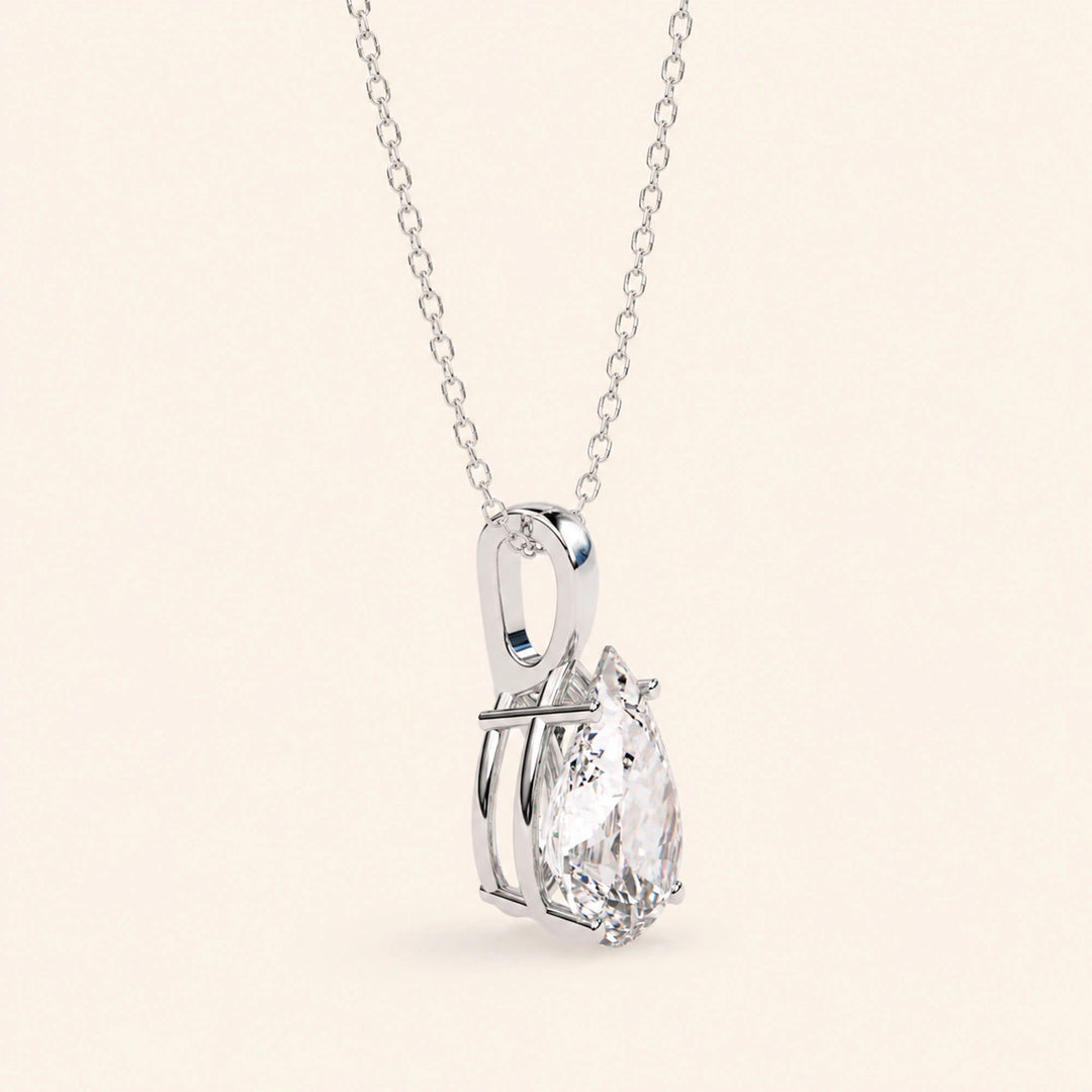 Pear Shaped Solitaire Necklace